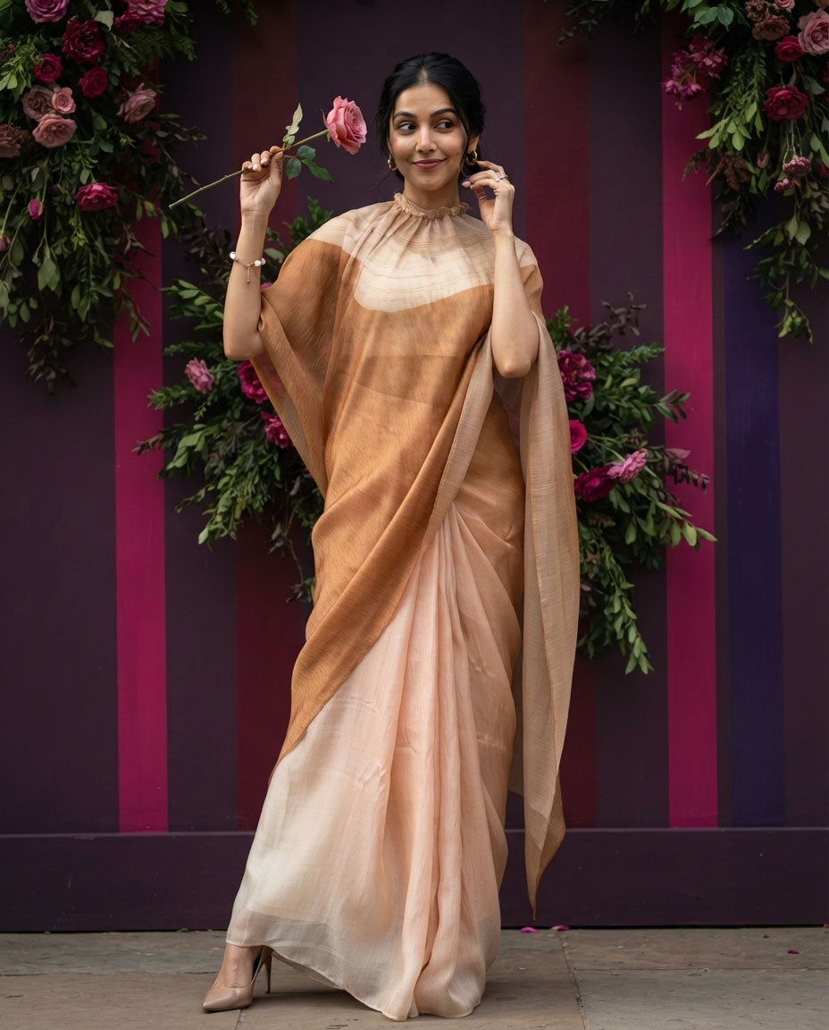 🌸 Limited Infinite Edition Luxury – Free Hand Saree