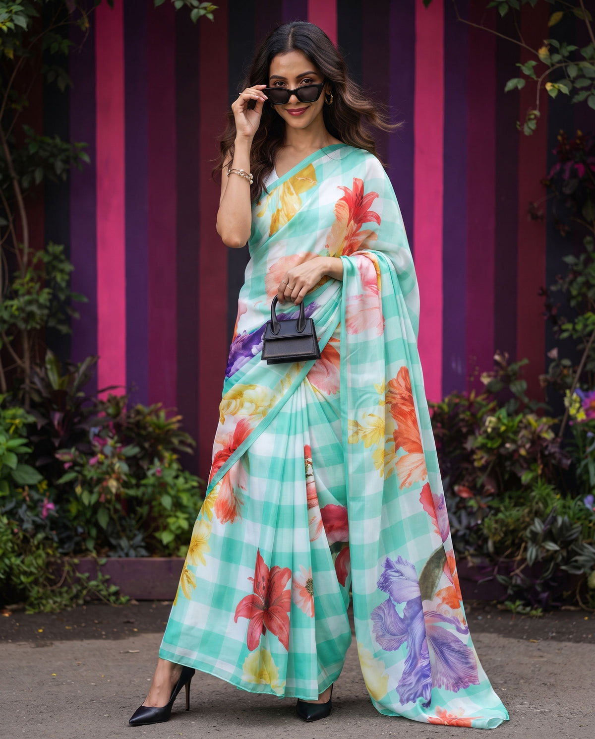 Style Crush | Floral Checks Saree You’ll Love