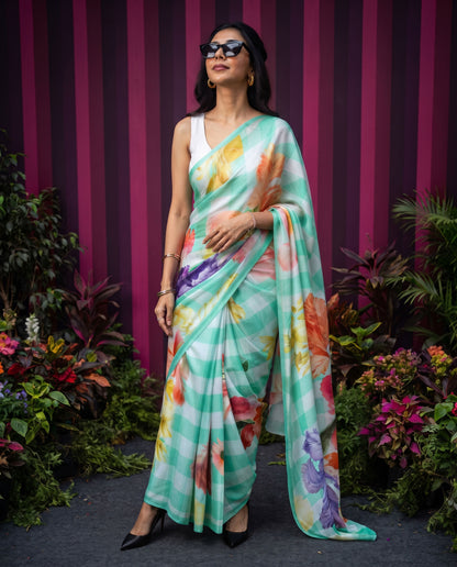 Style Crush | Floral Checks Saree You’ll Love
