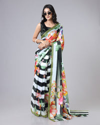 New Season Muse | Floral Stripes Saree Edit