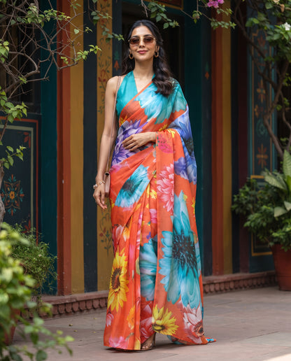 Prestige Drape| Floral Saree with Timeless Charm