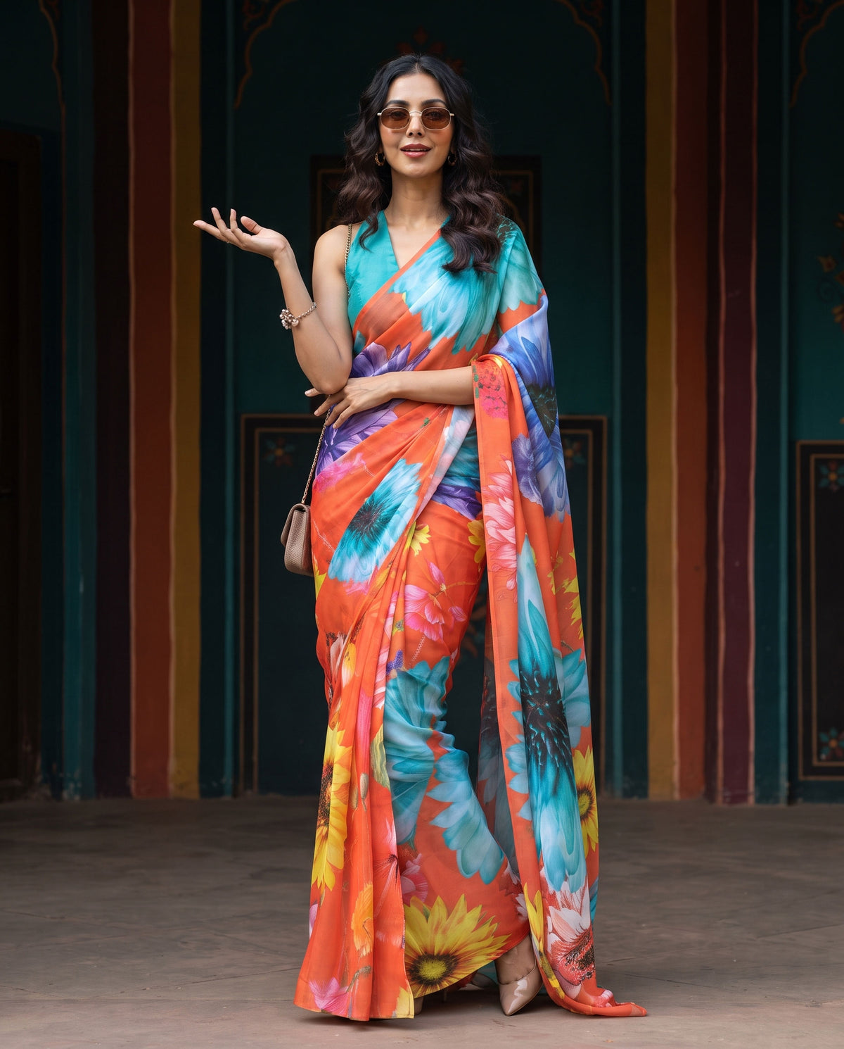 Prestige Drape| Floral Saree with Timeless Charm