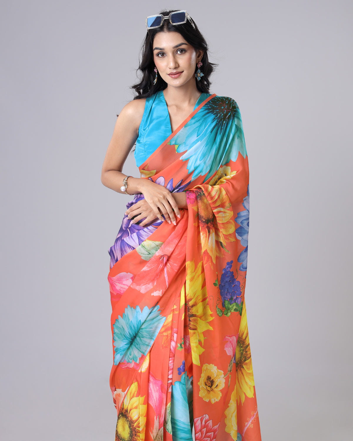 Prestige Drape| Floral Saree with Timeless Charm