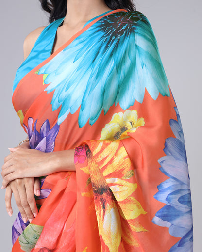 Prestige Drape| Floral Saree with Timeless Charm