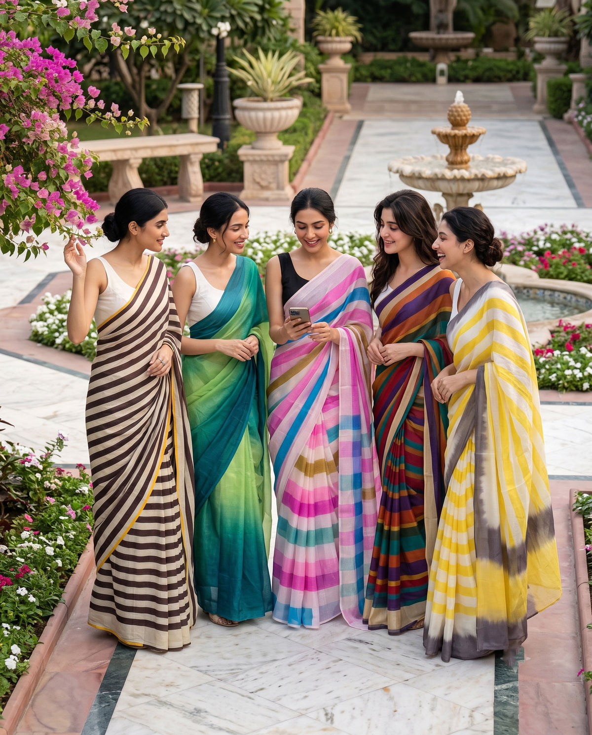 Wear And Wow Catalog | Export Quality Striped Saree Collection | Wholesale Pack