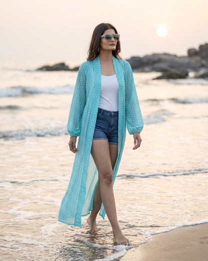 Beautiful Polka Dots Shrug For Women