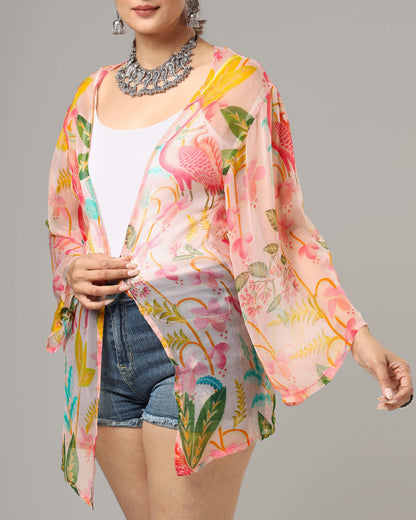 Exclusive Vintage Floral Kimono Shrug For Women