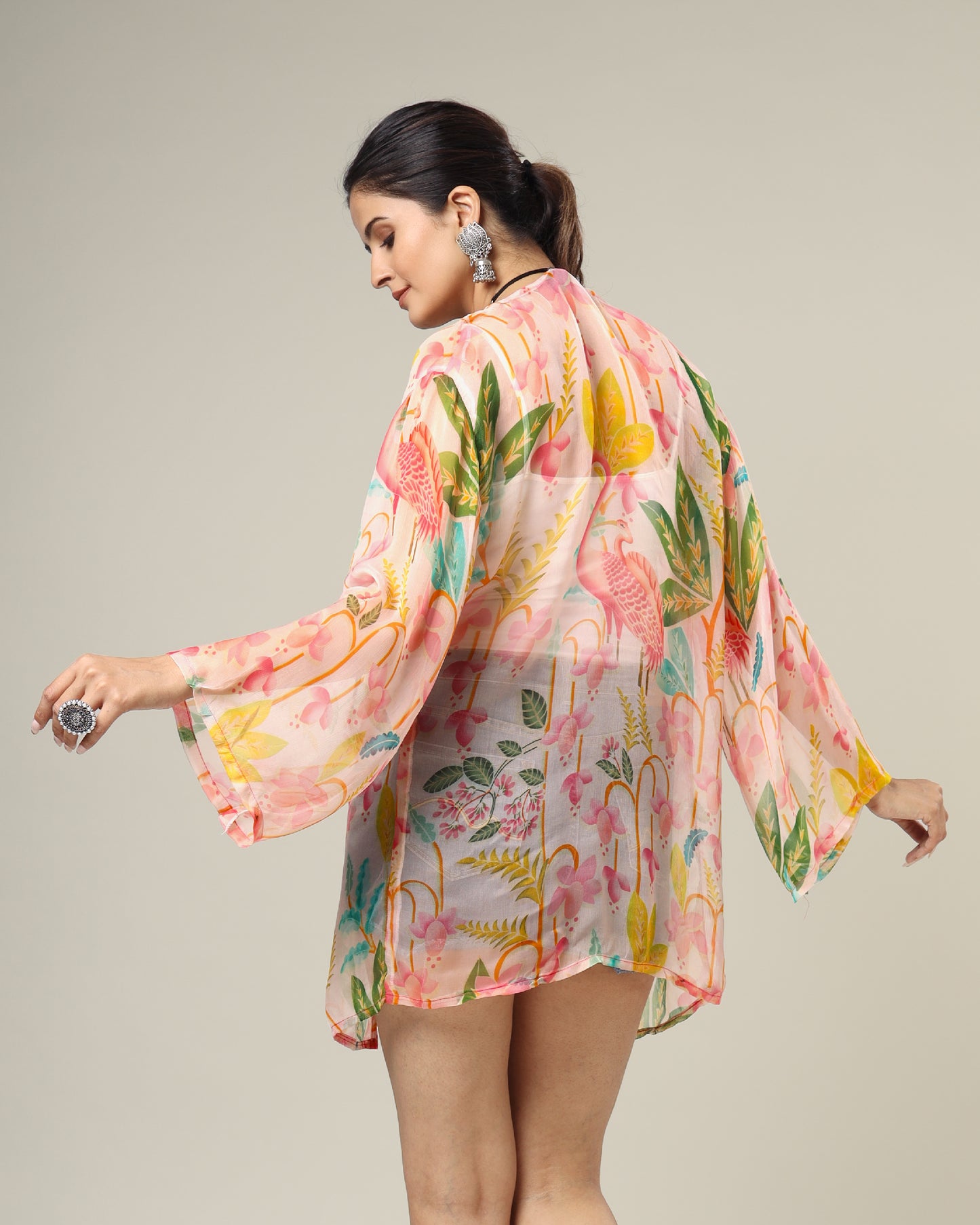 Exclusive Vintage Floral Kimono Shrug For Women