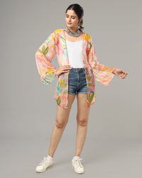 Exclusive Vintage Floral Kimono Shrug For Women