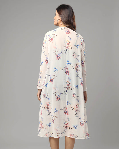 Sniffy Floral Waterfall Shrug For Women