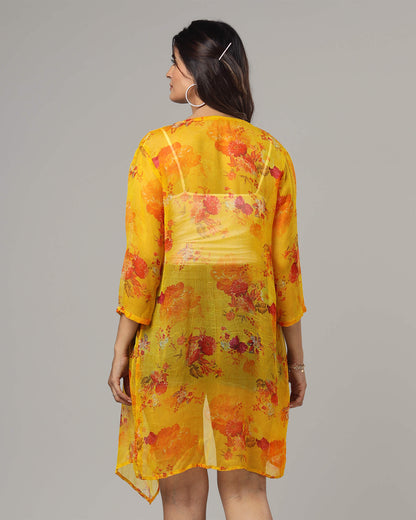 Floral Waterfall Shrug For Women