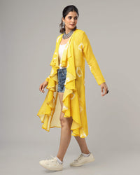 Trendy Bandhanii Waterfall Shrug For Women