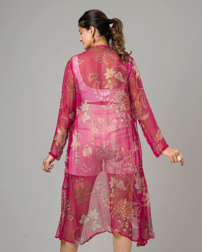 Floral Waterfall Shrug For Women