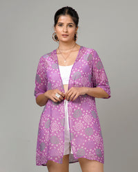 Trendy Bandhanii Short Sleeve Shrug For Women