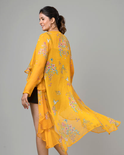 Floral Waterfall Shrug For Women