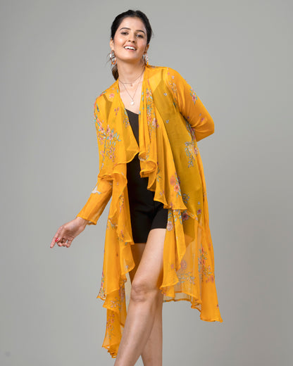 Floral Waterfall Shrug For Women