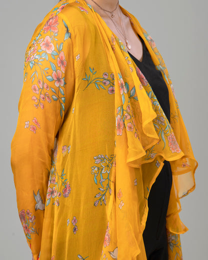 Floral Waterfall Shrug For Women
