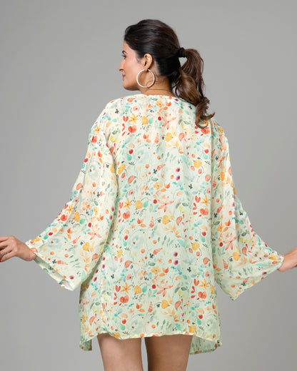 Floral Kimono Shrug For Women