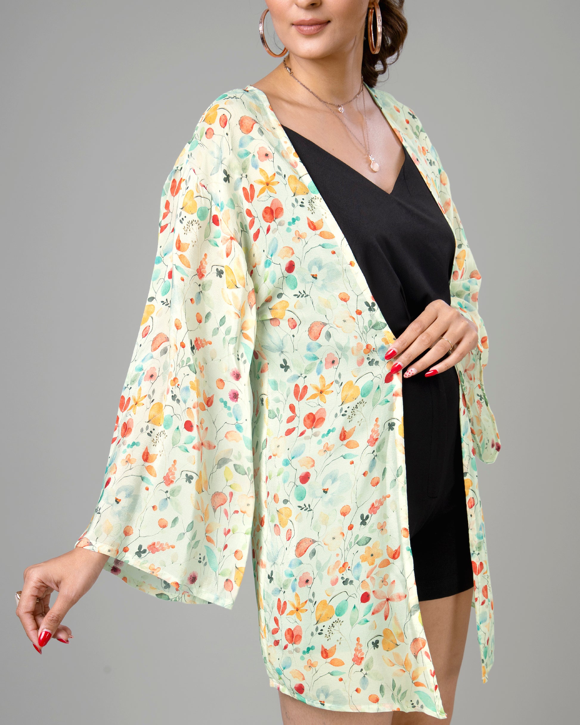 Floral Kimono Shrug For Women – Fabcurate - Main Image