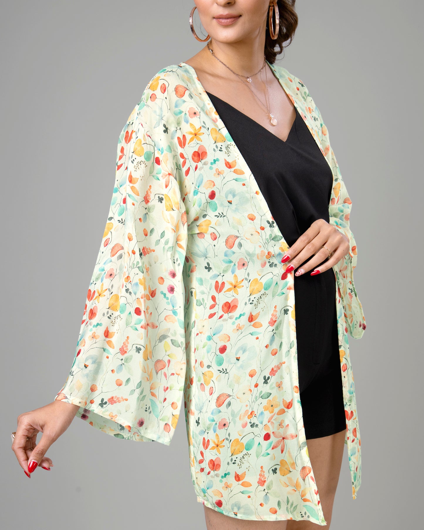 Floral Kimono Shrug For Women