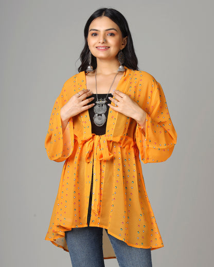 Exclusive Festive Season Gamth Tie Belt Shrug For Woman