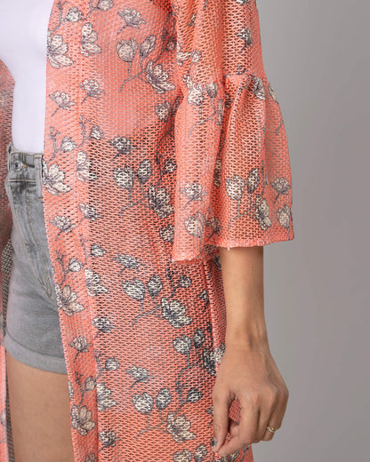Attractive Floral Shrug For Woman