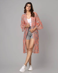 Attractive Floral Shrug For Woman