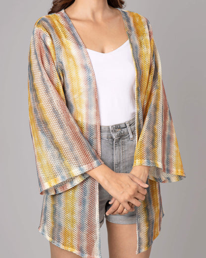 Stylish Stripes Shrug For Woman