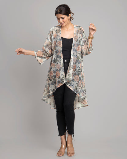 Lovely Floral Shrug For Woman