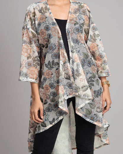 Lovely Floral Shrug For Woman