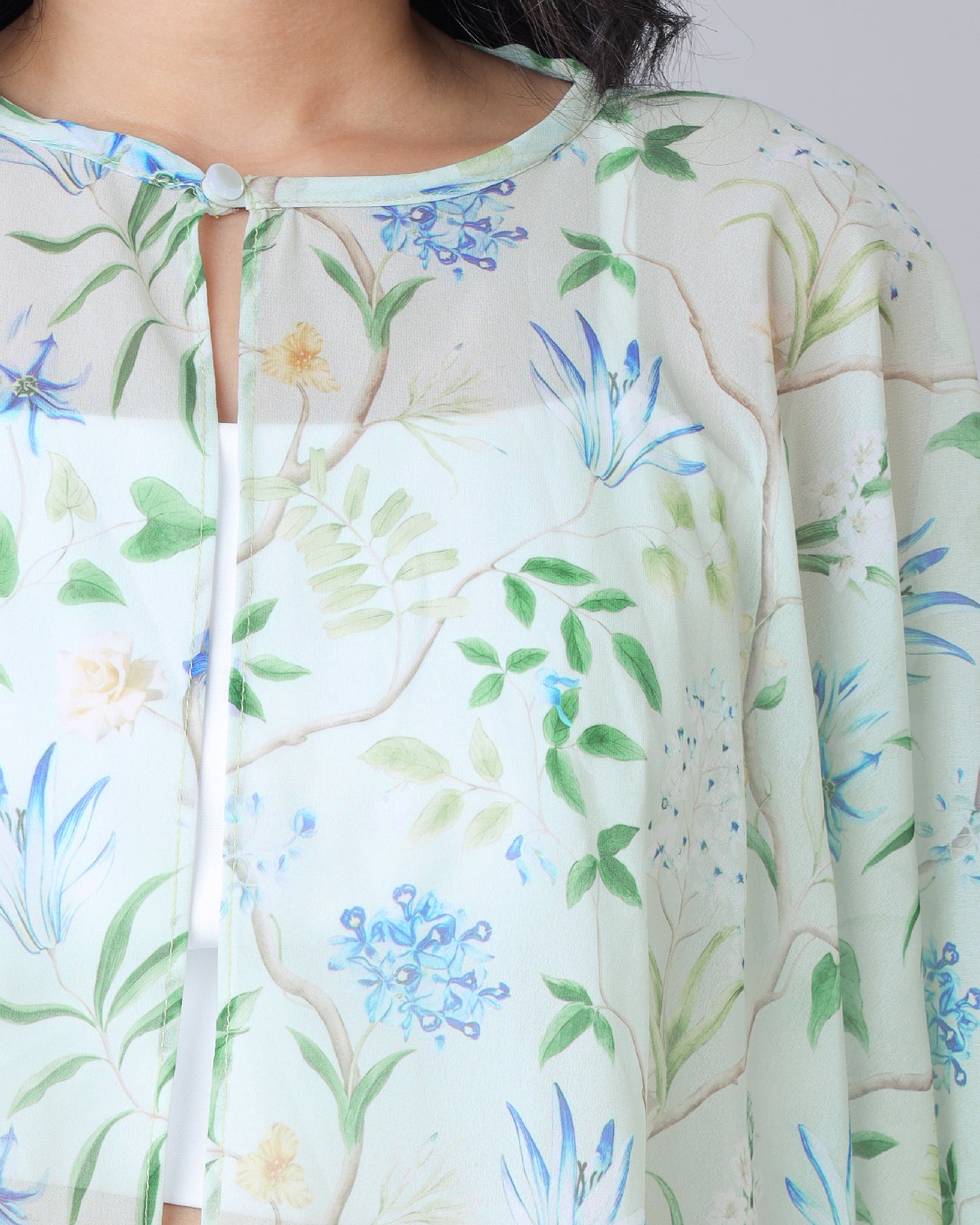 Vintage Rose Poncho Shrug for Women