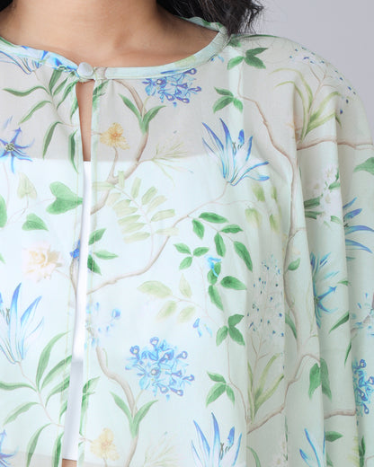 Vintage Rose Poncho Shrug for Women