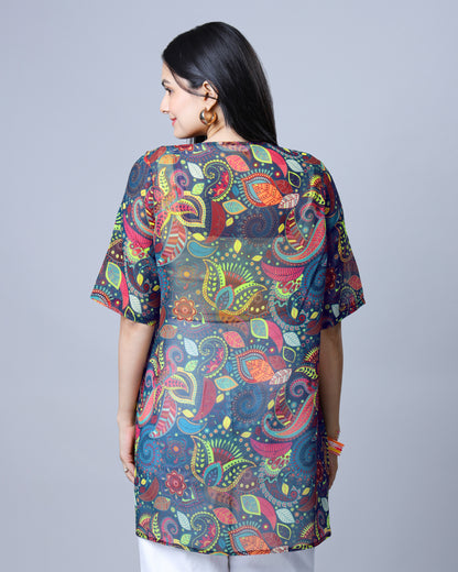 Shrug And Shine - Neon Printed Party Shrug That Glows Bright