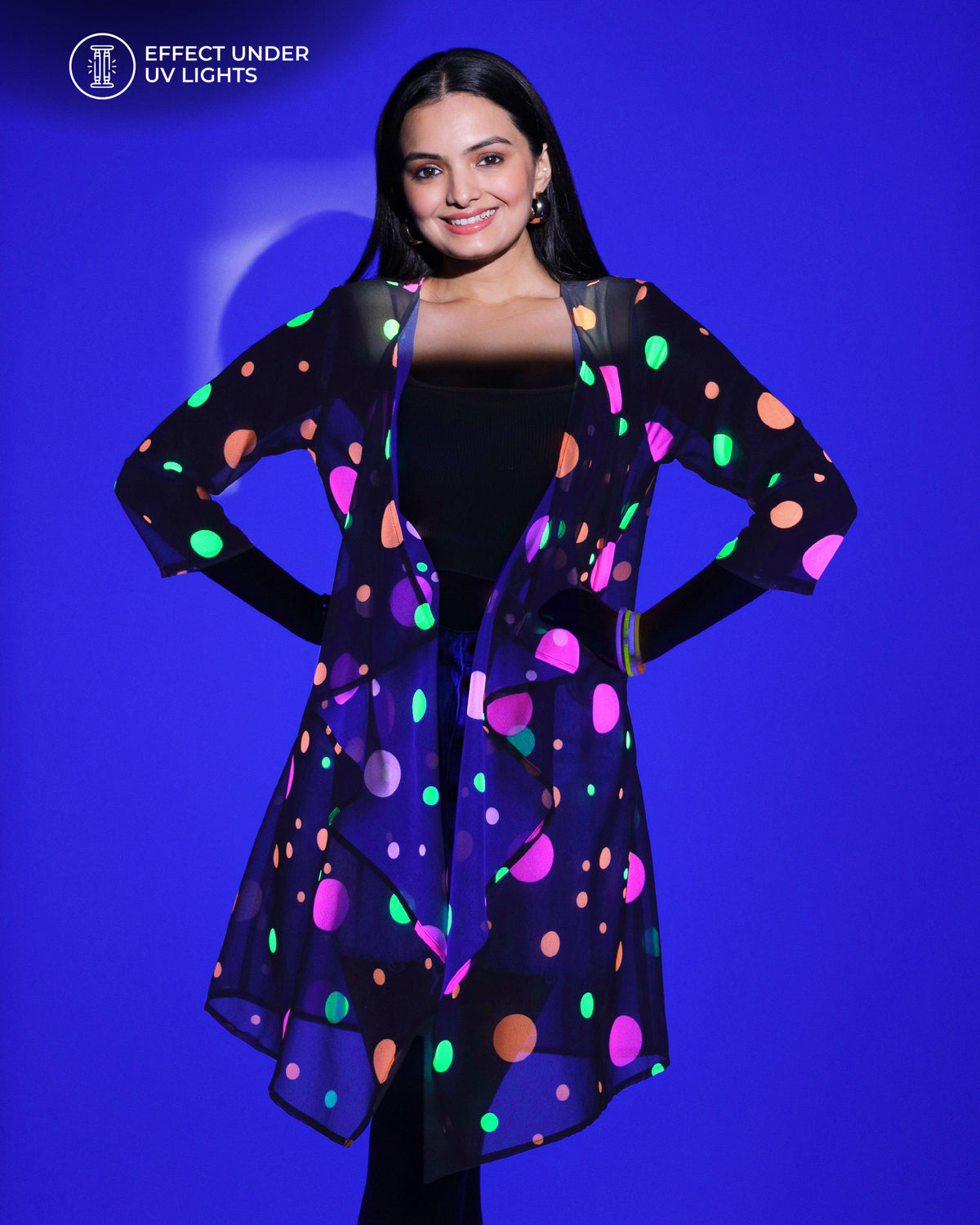 Womens Romantic Neon Shrug For Night Parties And Festival Looks