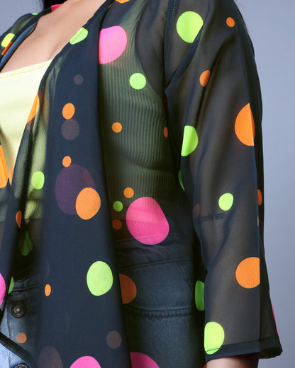 Womens Romantic Neon Shrug For Night Parties And Festival Looks