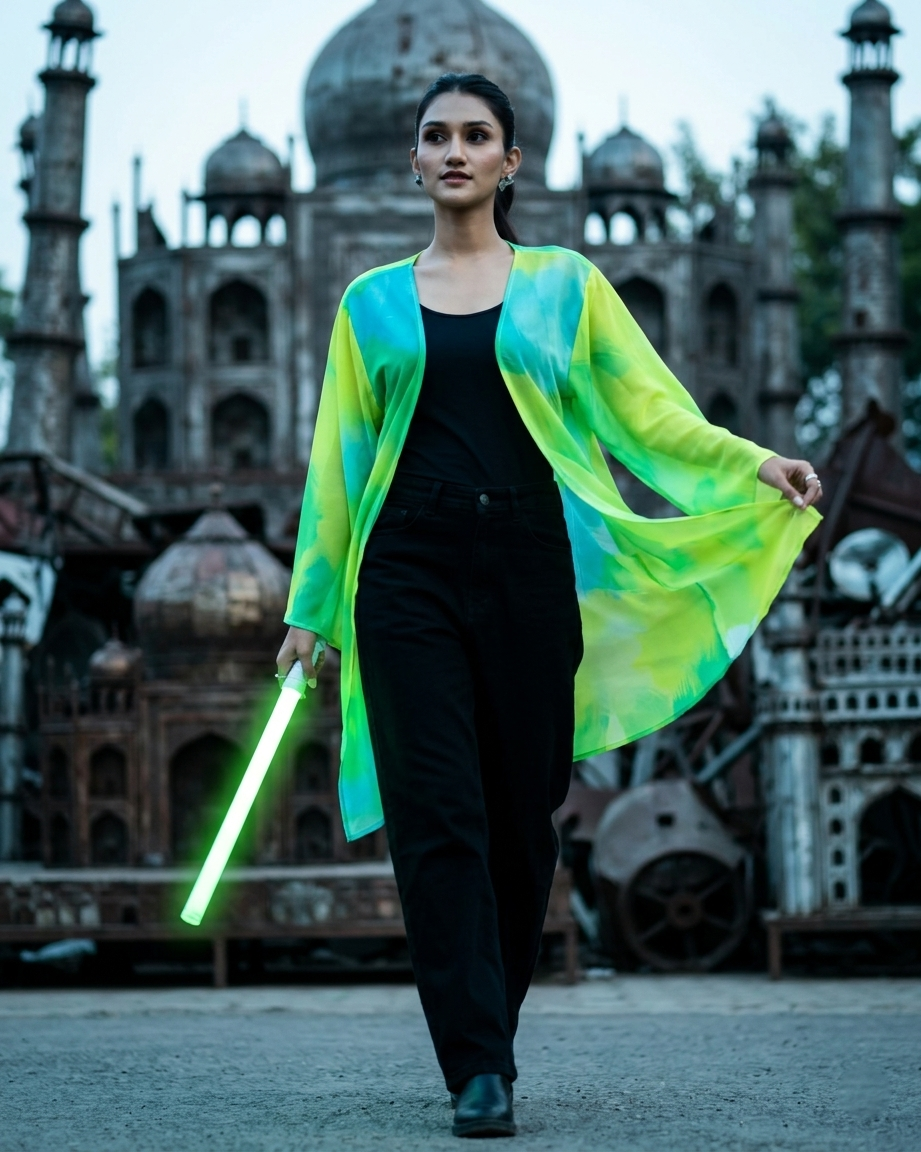 Toxic Glow Shrug - Street Edge, Breezy Feel 💚⚡