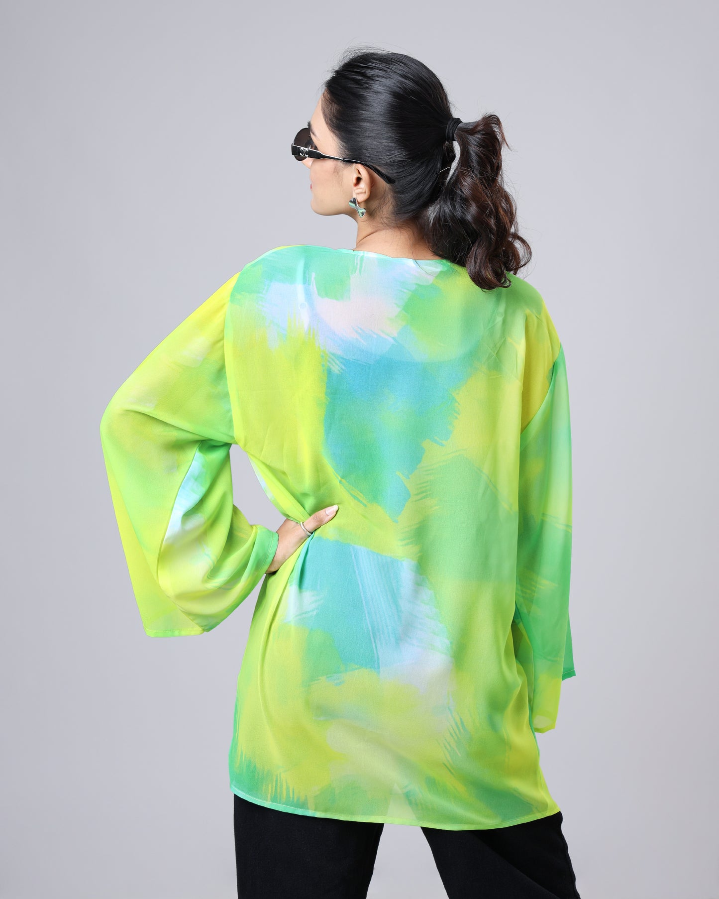 Toxic Glow Shrug - Street Edge, Breezy Feel 💚⚡