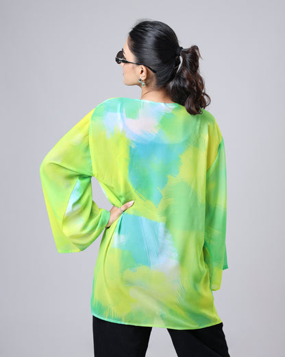 Toxic Glow Shrug - Street Edge, Breezy Feel 💚⚡