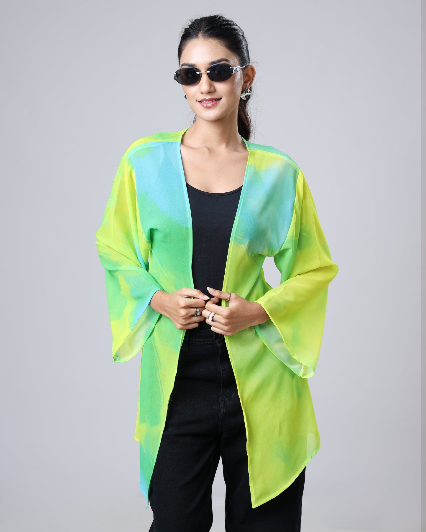 Toxic Glow Shrug - Street Edge, Breezy Feel 💚⚡