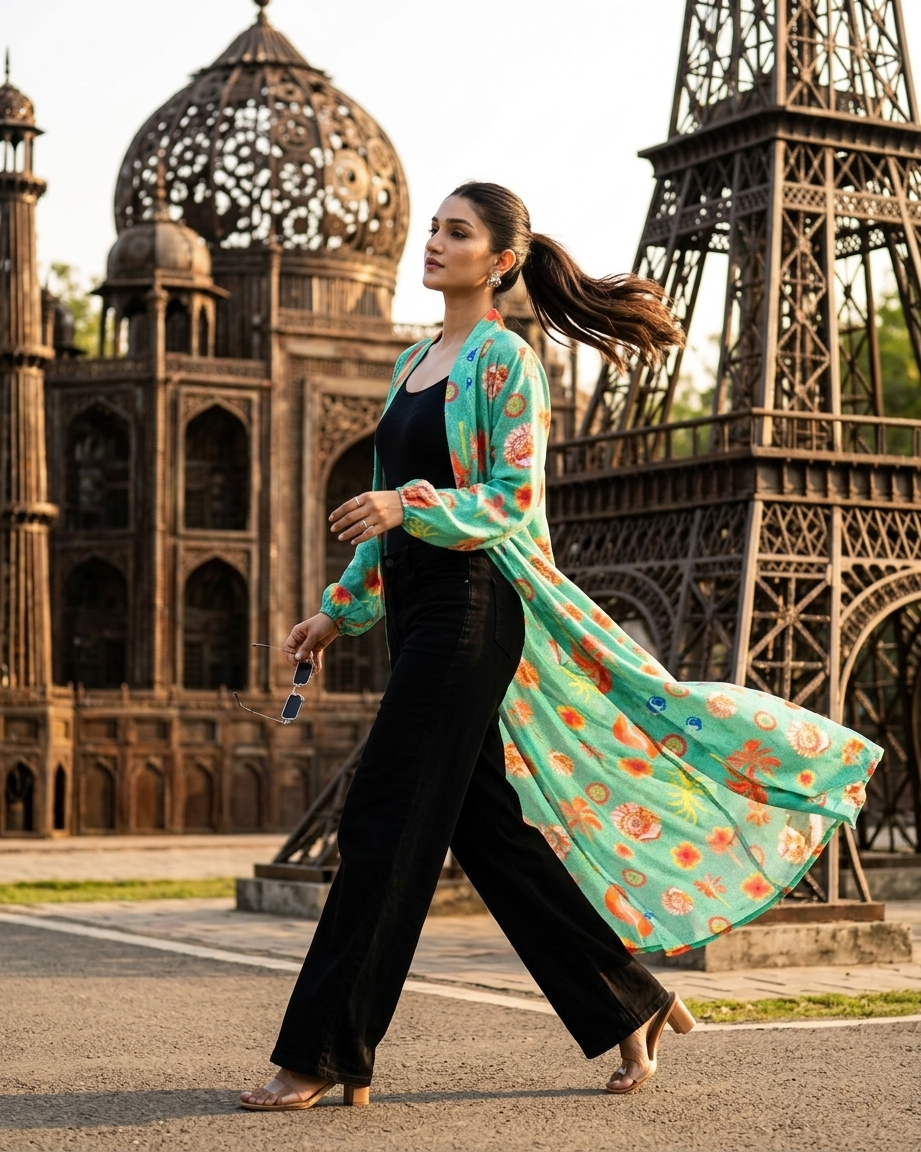Sun-Kissed Print Shrug - Breezy Comfort Meets Drama ☀️💃