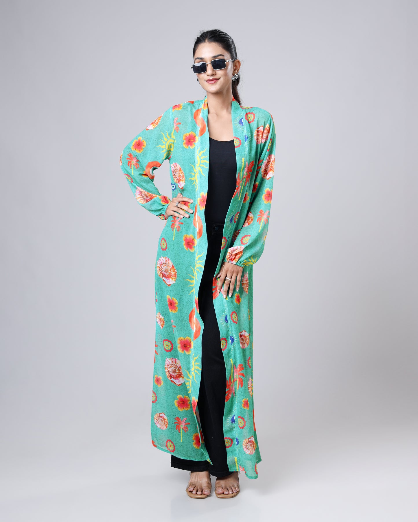 Sun-Kissed Print Shrug - Breezy Comfort Meets Drama ☀️💃