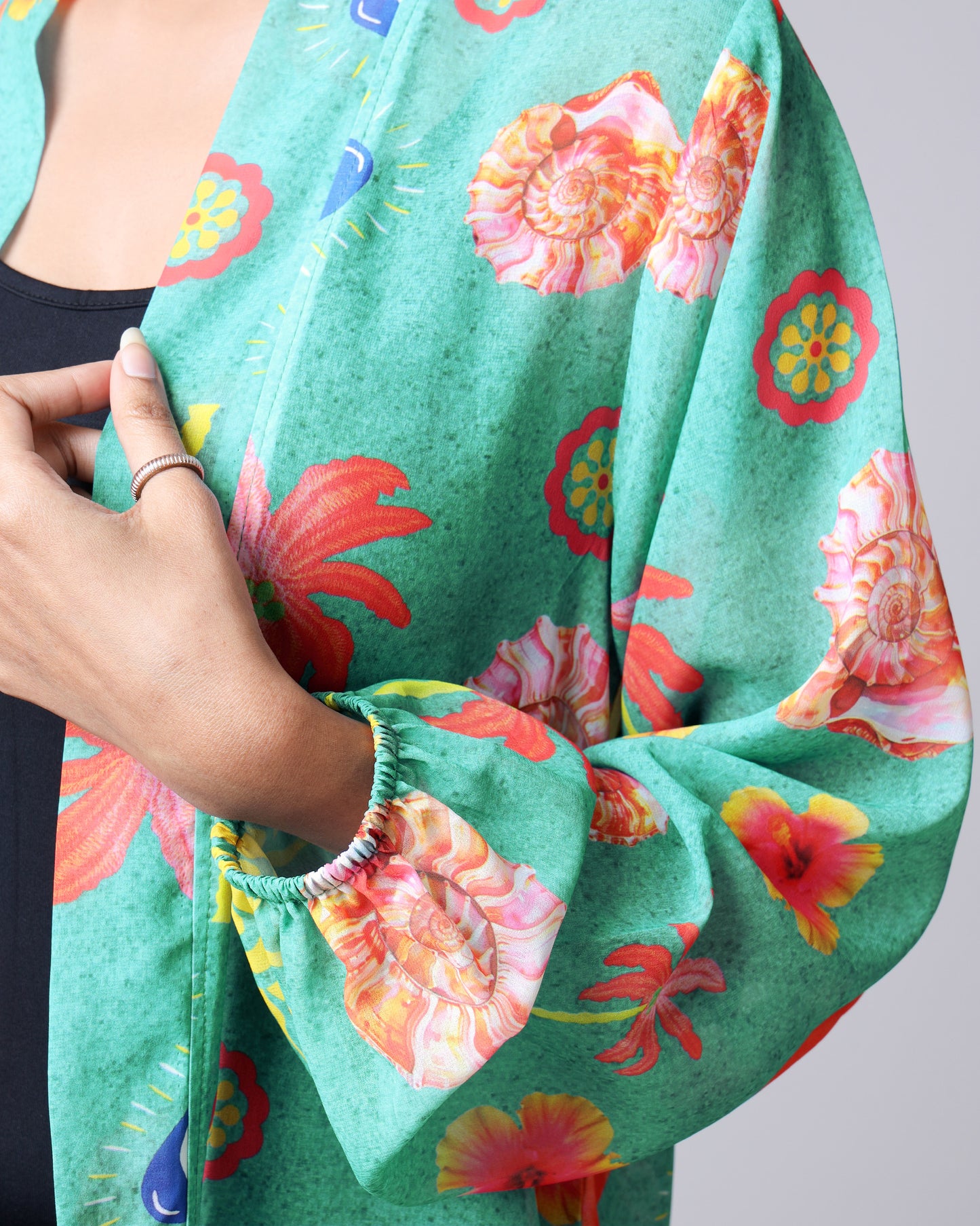 Sun-Kissed Print Shrug - Breezy Comfort Meets Drama ☀️💃