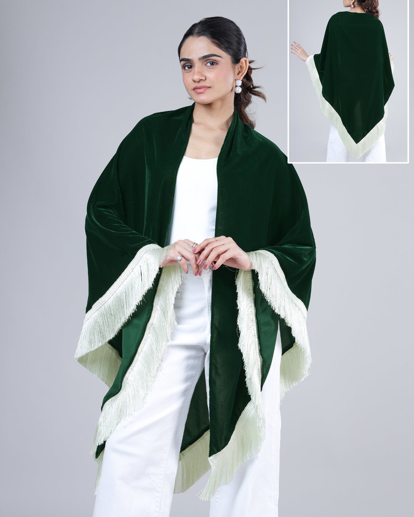 Celebrate In Style - Velvet Fringe Shawl for a Unique NYE Look