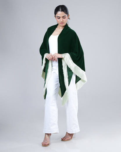 Celebrate In Style - Velvet Fringe Shawl for a Unique NYE Look
