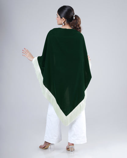 Celebrate In Style - Velvet Fringe Shawl for a Unique NYE Look
