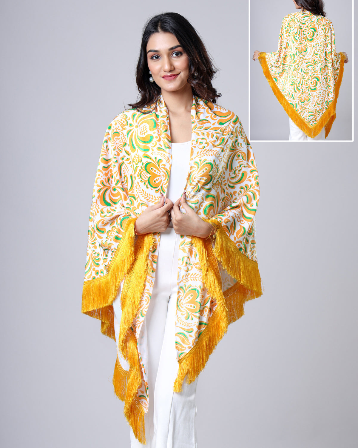 Patriot Mode ON | Tri-Color Statement Shawl