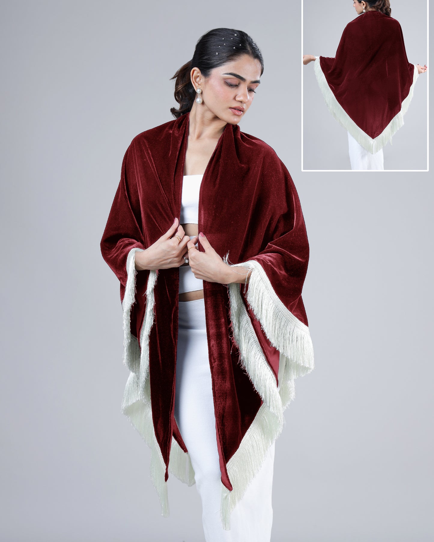 Plain Velvet Layering Shawl – Soft Flex Edition