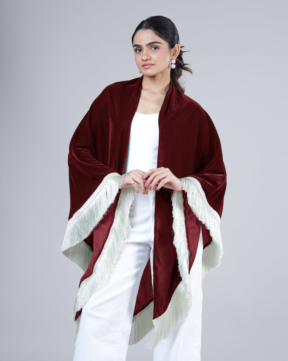 Plain Velvet Layering Shawl – Soft Flex Edition