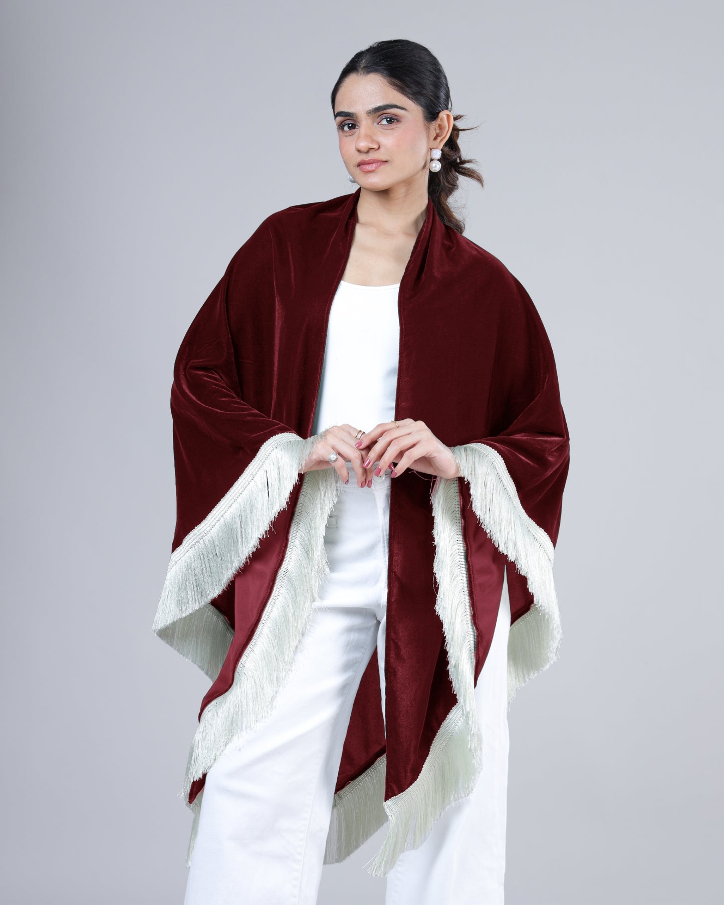 Plain Velvet Layering Shawl – Soft Flex Edition