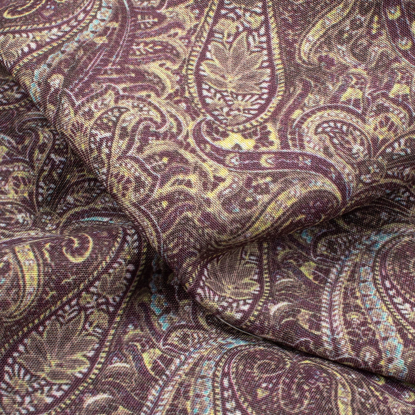 Paisley Paradise: Soft Digital Print Poly Muslin Fabric (Width 58 Inches)